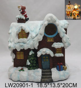 Figuras Decorativas Rústicas de Papá Noel <span class=keywords><strong>en</strong></span> <span class=keywords><strong>el</strong></span> <span class=keywords><strong>Techo</strong></span> de una Casa, Artesanía de Resina Decorativa para <span class=keywords><strong>el</strong></span> Hogar, Adornos Festivos Navideños - Product Image 4