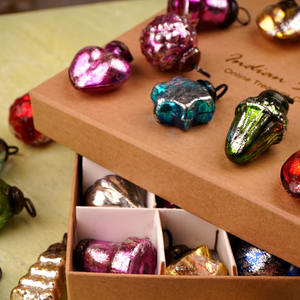 Ornements de Noël en verre vintage en vrac fabriqués à la main de style antique pour décoration de vacances décorations d'arbre rétro en gros - Product Image 6