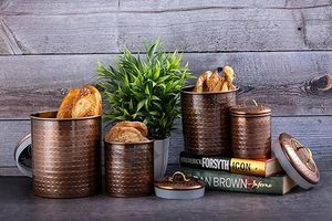 Récipient en laiton lisse de style vintage bol de rangement élégant pour la maison ou le voyage pot polyvalent pour la nourriture ou les cadeaux/utilisation au détail - Product Image 6