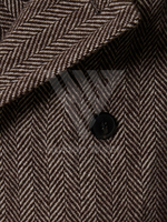 Arrivées fraîches laine tricotée pour hommes Double boutonnage bouton Design élégant respirant coupe-vent à manches longues pardessus
