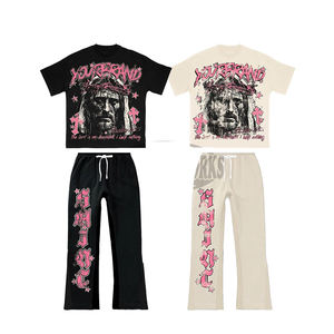 ชุดแทรคสูททรงบานพิมพ์ลายด้วยความร้อนแบบกำหนดเอง ขนาดใหญ่พิเศษ สำหรับฤดูหนาว ผ้าฝ้าย 100% น้ำหนัก 420 แกรม ทรงเข้ารูป เป็นมิตรกับสิ่งแวดล้อม - Product Image 2