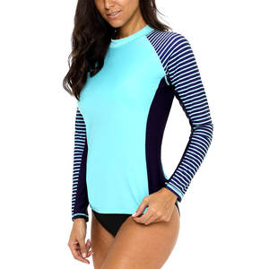 Ropa deportiva para mujer, protector contra sarpullidos de manga larga, novedad de 2025, cuello redondo para mujer, precio razonable, protector contra sarpullidos a la venta - Product Image 2