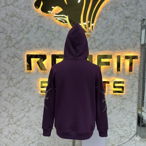 Superior Design Latest Style Zipper <b>Purple</b> <b>Hoodie</b> Rhinestone Zip up Jacket Acid Wash Vintage Washed <b>Men</b> Fleece Streetwear <b>Hoodie</b> - Product Image 2