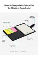 Carnet multifonctionnel avec notes autocollantes colorées, papier graphique, porte-cartes de visite, fermeture magnétique, journal, Regalo Corporativo