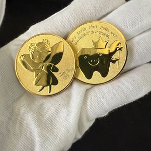 Moneda Conmemorativa de la Hada del Diente Chapada en Oro Personalizada, Moneda Metálica con Escultura 3D a Medida, Recuerdo de Diente <span class=keywords><strong>Perdido</strong></span>, Regalo para Niños - Product Image 1