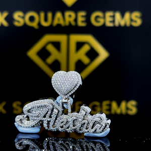 Colgante de diamante de laboratorio de Hip Hop de inspiración urbana Plata de ley 925 con encanto de declaración elegante de claridad VVS - Product Image 4