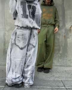 เซ็ตเสื้อแจ็คเก็ตและเสื้อฮู้ดพิมพ์ลายโลโก้เสื้อผ้ากีฬาไซส์ใหญ่พิเศษแบบมีซิปผลิตตามสั่ง - Product Image 2