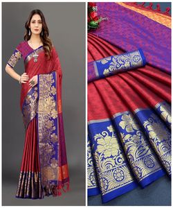 Collection de mariage indien doux Banarsi soie Saree prix le plus bas du marché Surat Gujarat vêtement ethnique ApparelGarment - Product Image 5