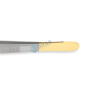 Potts-Smith Forceps - Straight 1,4mm con puntas de inserción TC, mango plano, acero inoxidable, 6,25 ''(16cm) Fórceps de vendaje - Product Image 3