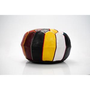 Pouf en cuir marocain fait main, repose-pieds ottoman traditionnel, pouf artisanal, décoration intérieure, siège ottoman bohème pour salon - Product Image 1