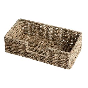 Prix de gros Essentiels de salle de bain porte-serviettes de Cocktail tissé à la main et porte-serviettes d'invité porte-serviettes en jonc de mer Rectangle - Product Image 1