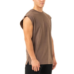 Maillot de corps sans manches de qualité personnalisé pour hommes débardeur vierge en coton vieilli vêtements de sport t-shirt gilet pour hommes - Product Image 5