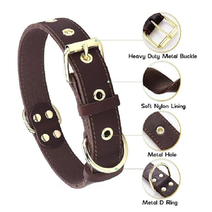 Elegante Collar de Cuero Premium para Perro con Acabado de Tachuelas, Diseño Simple y Lujoso, para Perros Pequeños y Grandes, Duradero, Transpirable y Ecológico - Product Image 2