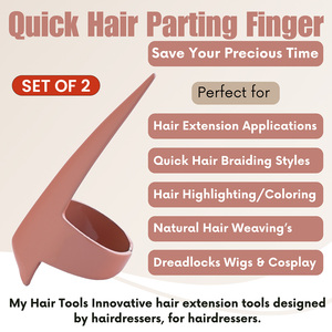 Outils d'extension de cheveux Aide à la tresse Outil de séparation des doigts Anneau de sectionnement réglable Poignée antidérapante légère pour une utilisation en salon de précision - Product Image 2