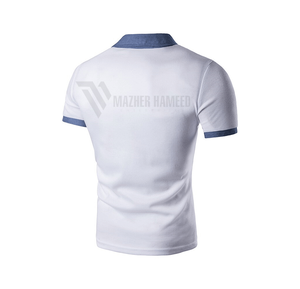 Venta al por mayor de camisetas polo de moda con logotipo personalizado para hombre camisas polo Casual mezcla de algodón transpirable ropa de verano - Product Image 3