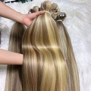 Cabello virgen 100% en trama Cabello humano crudo liso natural de alta calidad Un donante - Product Image 4