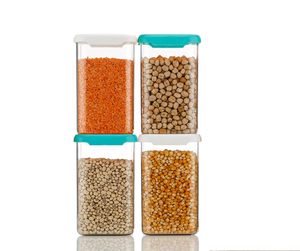 กล่องเก็บอาหารพลาสติก PET ใส ขนาด 1500 มล. ทรงสี่เหลี่ยม ฝาปิดสนิท พกพาสะดวก ดีไซน์ทันสมัย สำหรับเก็บธัญพืช เครื่องเทศ และอาหาร - Product Image 3