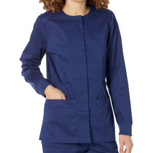 Custom <b>Plus</b> <b>Size</b> Button-Down Long Sleeve Solid Anti-Wrinkle Stretch Polyester/Cotton Unisex Lab Coat - Product Image 1