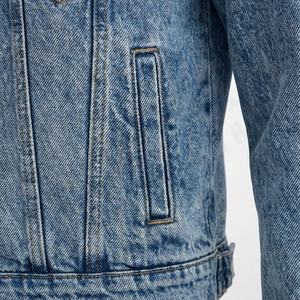 Vestes en jean pour femmes de haute qualité, coupe ajustée, tendance automne, couleur personnalisée, vestes en jean longues surdimensionnées, streetwear élégant - Product Image 5