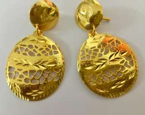 Best Selling 18K Micro Gold Plated Handmade Earrings for European Women Latin America's Party Vintage Zircon High Quality Chains - Product Image 3