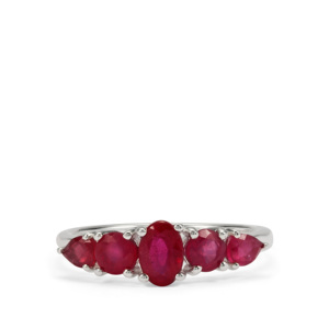 Bague en rubis de Madagascar 2,29 carats, argent sterling, taille ovale, certifiée IGI - Product Image 2