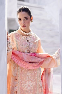 Púrpura bordado puro césped algodón indio paquistaní mujeres desgaste recto Salwar Kameez vestido musulmán colección de verano 2023 - Product Image 3