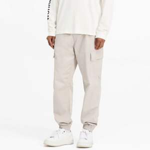 Stylish <b>Cuffed</b> Cargo Pants Black Stone Ivory Men's Relaxed Fit with Durable Design for Everyday Use - Product Image 6