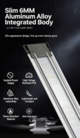Support en alliage d'aluminium pour lampe LED d'aquarium, haute luminosité, à clipser, pour la décoration de l'aquarium, la croissance des plantes aquatiques, lampe ornementale