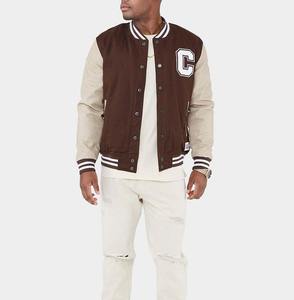 Veste en tissu tricoté avec rembourrage en fibre de polyester imprimé, col montant unisexe, broderie personnalisée 100% laine OEM pour hommes - Product Image 1