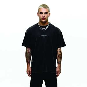 เสื้อยืดผ้าคอตตอนผ้าไผ่คอมบ์หนาทรงหลวมสำหรับผู้ชายพิมพ์โลโก้ผ้าไมโครไฟเบอร์สีขาวแบบเรียบ100% งานตามสั่ง - Product Image 1