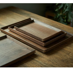 Plateau de service en bois de qualité supérieure Plateau en bois blanc Plateau de table décoratif Taille personnalisée Plateau de service en bois naturel - Product Image 1