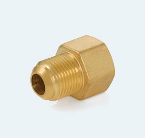 Adaptateur droit en laiton SAE à embout flangé, mâle 1/2 pouce vers femelle 1/2 pouce - Product Image 1