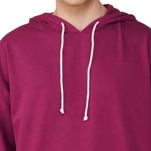 Conjunto de chándal de hombro caído de Jersey de color sólido para hombre con logotipo personalizable de color de contraste para cantidad a granel - Product Image 5