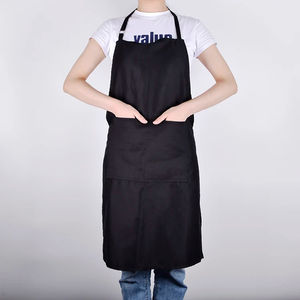 Wholesale Custom Logo Print Reusable Plain Black White <b>Waterproof</b> Cotton/Polyester Breathable Eco-Friendly Non-Woven <b>Apron</b> - Product Image 3