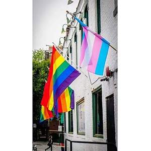 Pack of 2 <b>Rainbow</b> Gay Pride Flag, LGBT Lesbian 35Ft Banner, Stripe Outdoor Flags, Fade Resistant Durable Polyester with 2 - Product Image 2