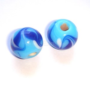 Best Handmade Blue Designer Beads <b>for</b> Jewelry Making Large Hole Glass Beads Wholesale Supplier - Product Image 1