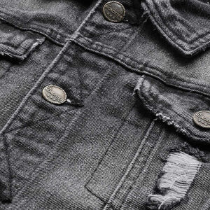 Veste en jean vintage éponge de style boxy meilleur produit de haute qualité et très demandé veste en jean vieilli pour hommes pour hommes - Product Image 6