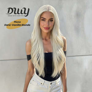 Dara C- Long-Lasting Glueless Synthetic <b>Wig</b> New DWY Mono <b>Lace</b> Front Wavy Brown Heat Resistant Fiber Free Part - Product Image 6