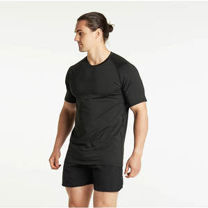 95% coton 5% élasthanne logo privé personnalisé fitness vêtements de sport vêtements unis hommes t-shirt - Product Image 6