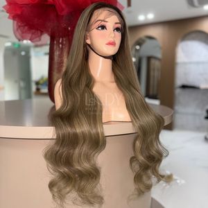 Cheveux vierges de qualité supérieure, perruque en cheveux humains vietnamiens 100%, perruque à dentelle frontale, perruques à dentelle frontale, cheveux ondulés - Product Image 3