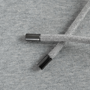 Abrigo con Capucha de Algodón Casual para Invierno, Estampado Digital Clásico Gris, Bordado de Lujo, Talla Grande - Product Image 5