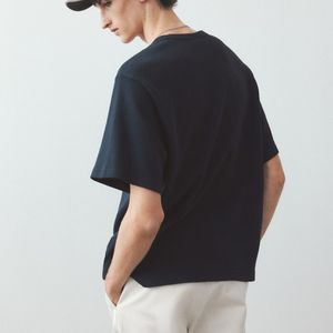 Camiseta Anti-pilling para Hombre Algodón de Gran Tamaño Unisex Manga Corta Cuello Redondo Suelto Básico Sólido Atlético - Product Image 3