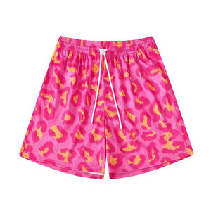 Fabricante de pantalones cortos de malla transpirable de secado rápido poliéster raya lateral Casual playa gimnasio pantalones cortos de malla para hombres - Product Image 6