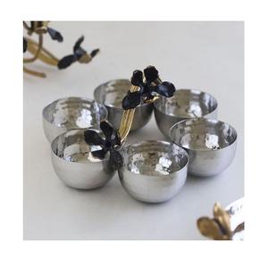 Hammered Stainless Steel Decorative <b>Bowl</b> Exclusive Quality Gold Color <b>Dessert</b> Fruits Serving <b>Bowl</b> For Best Selling - Product Image 3