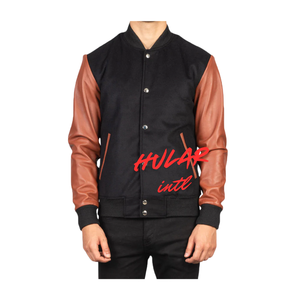 2024 personnalisé homme Letterman université veste hommes hiver moto Bomber Baseball veste broderie Patch cuir manches veste - Product Image 6