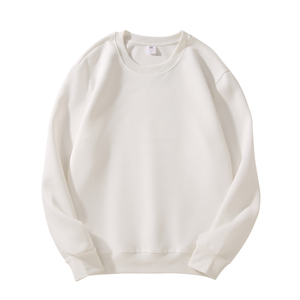 Venta al por mayor comodidad simple hombres de gran tamaño cuello redondo personalizar 100% algodón sudadera primavera otoño hombro caído estampado pulóver - Product Image 6