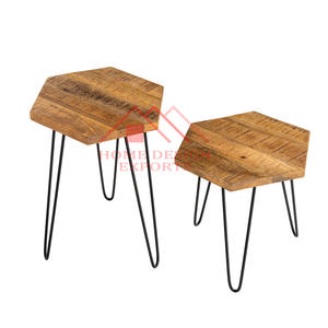 Classic Design Wooden Top Side <b>Tables</b> <b>Set</b> <b>of</b> 2 for <b>Living</b> <b>Room</b> Decorations - Product Image 2