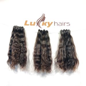 Extensions de cheveux humains non transformés Remy couleur naturelle paquets de cheveux vierges crus vietnamiens avec des vagues profondes lâches boucles cheveux indiens - Product Image 2