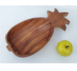 Bols de service en bois fait à la main bol en bois d'acacia classique bol en forme d'ananas écologique meilleur prix - Product Image 1