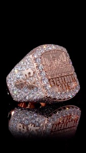 Iced Out Custom Letter Championship <b>ring</b> <b>925</b> sterling <b>Silver</b> Moissanite Diamond Luxury Hip Hop Statement <b>Ring</b> - Product Image 4